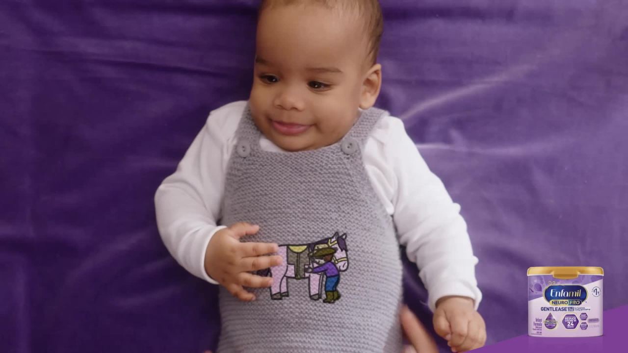 thumbnail video image 2 of Enfamil NeuroPro Gentlease Powder Baby Formula, For Fussiness, Crying, Gas, Spit-up, & Soft Stools, 19.5 Oz Tub, 4 Count, 2 of 12