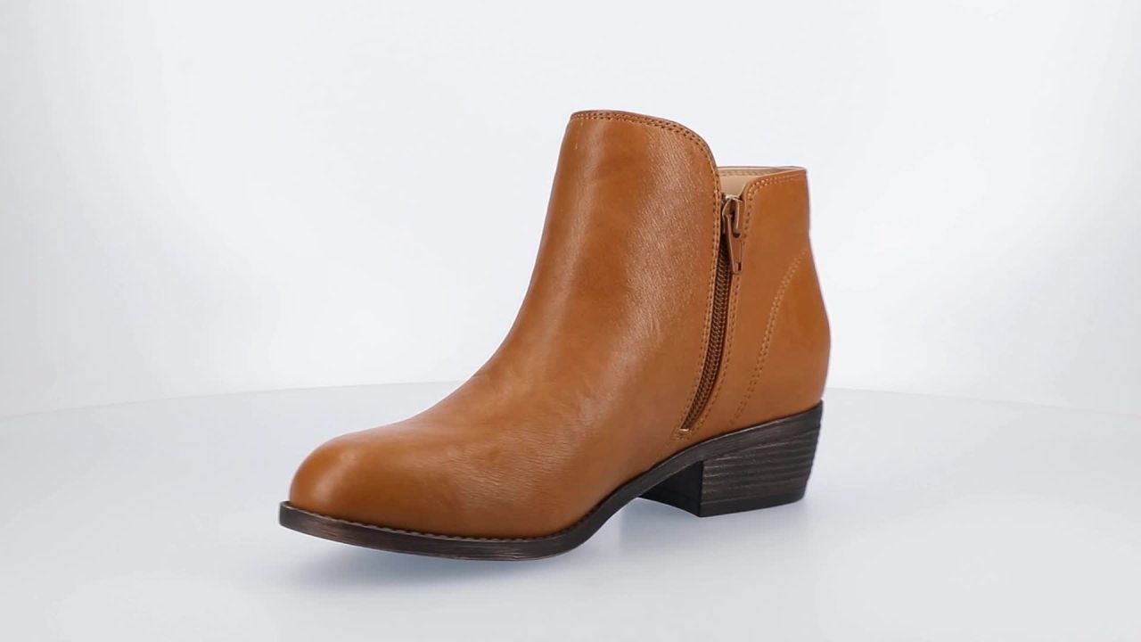 thumbnail video image 2 of Journee Solarah Pull-on Almond Toe Block Heel Comfort Casual Ankle Bootie, 2 of 9