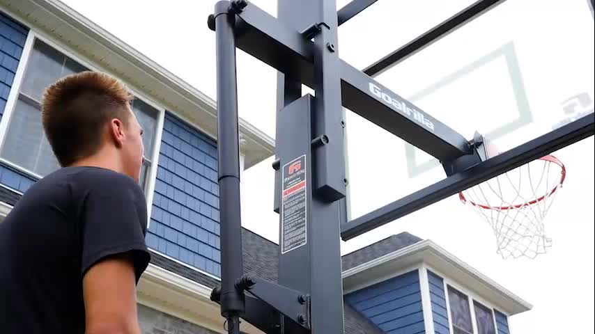 thumbnail video image 2 of Goalrilla FT72 Tempered Glass Basketball Hoop with In-Ground Anchor, 2 of 13