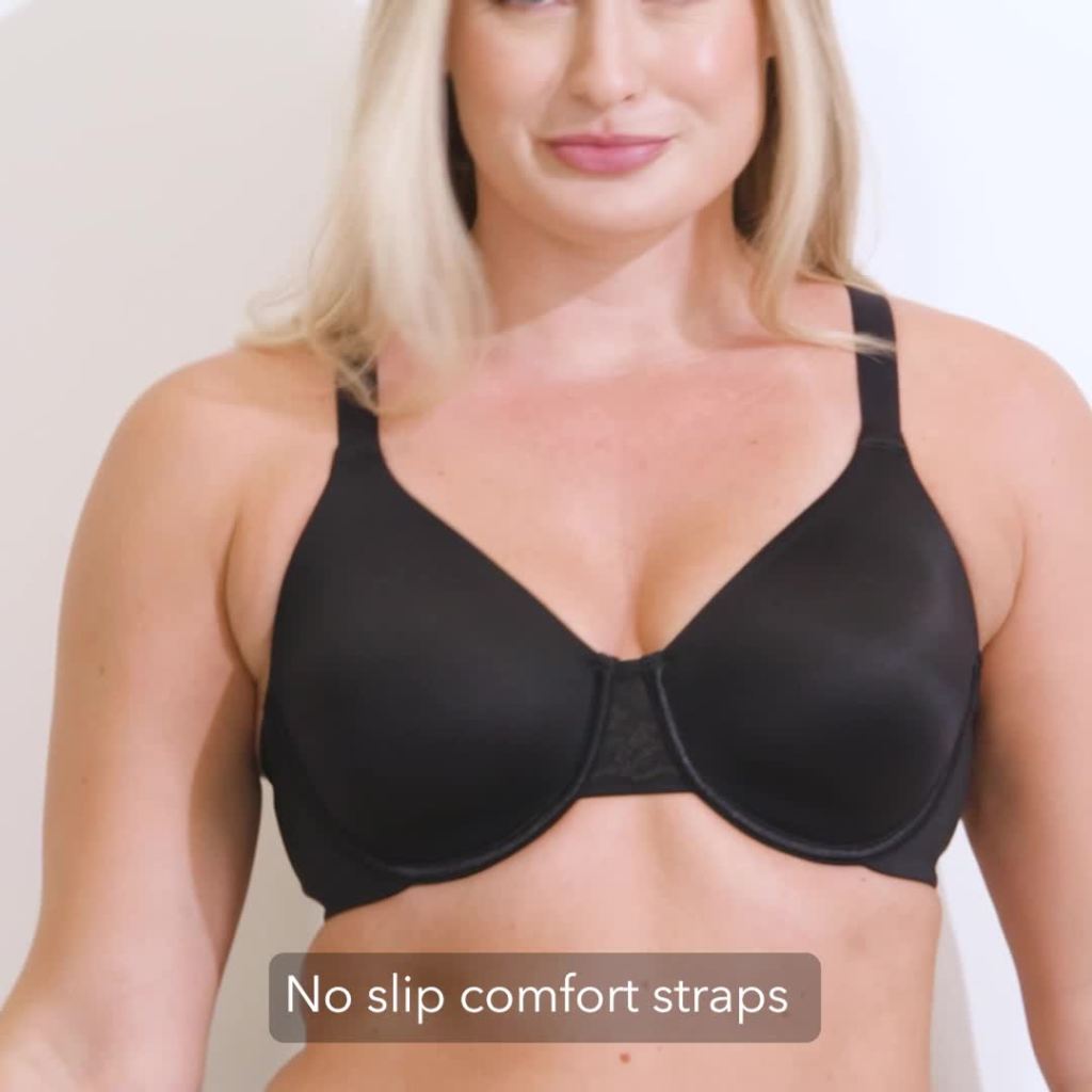 thumbnail video image 2 of Vanity Fair Radiant Women's Minimizer Bra - Underwire, Back and Side Smoothing, Style 3476084, 2 of 9
