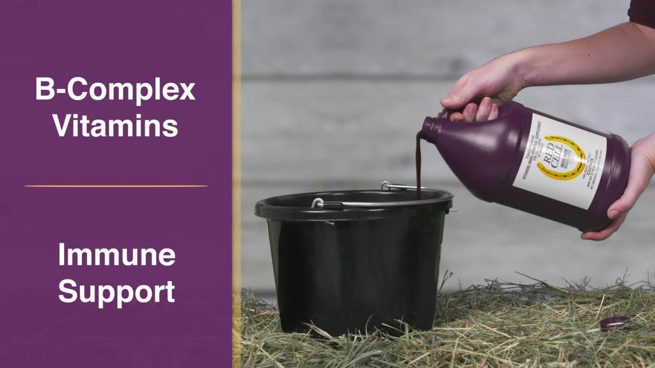 thumbnail video image 2 of Horse Health Red Cell Iron-Rich Vitamin Supplement Pellets for Horses 4 lbs. 64-Day Supply, 2 of 12