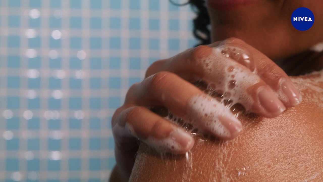 thumbnail video image 2 of NIVEA Pampering Body Wash for Women, Coconut and Almond Milk, Nourishing Serum, 20 fl oz, 2 of 14