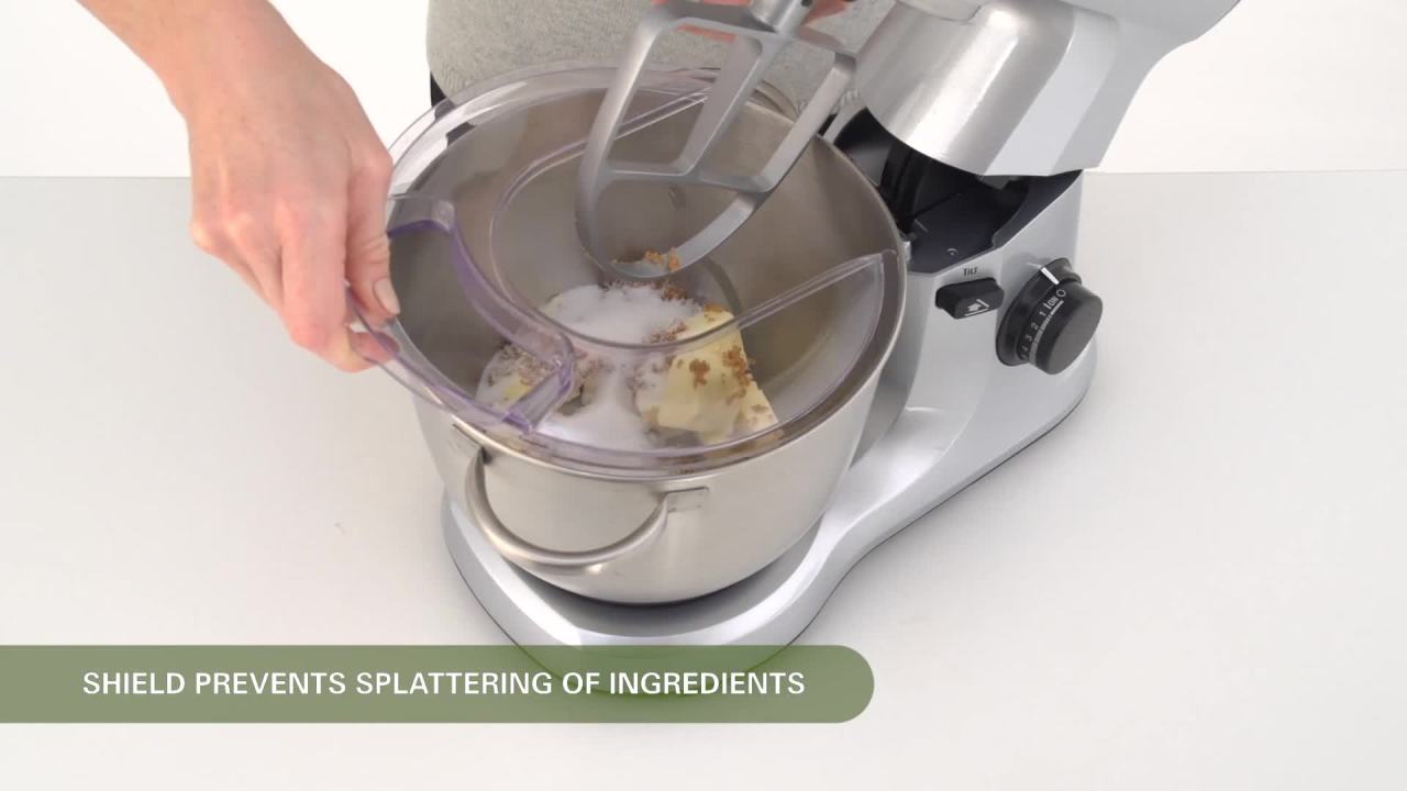 thumbnail video image 3 of Hamilton Beach 4 Quart Stand Mixer for Kitchen, 7 Speeds, Tilt-Head, Dough Hook, Whisk & Flat Beater, Silver, 3 of 10