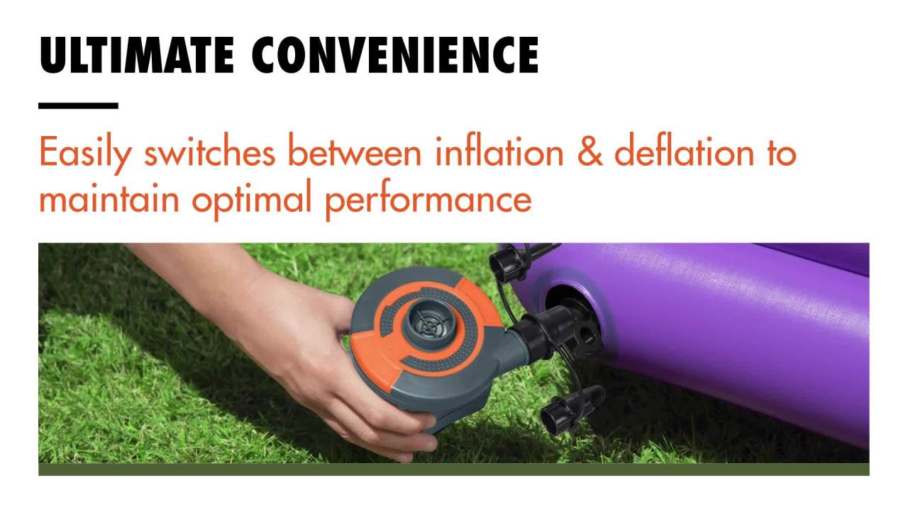 thumbnail video image 3 of Ozark Trail Sidewinder D Cell Electric Air Pump, 3 of 9