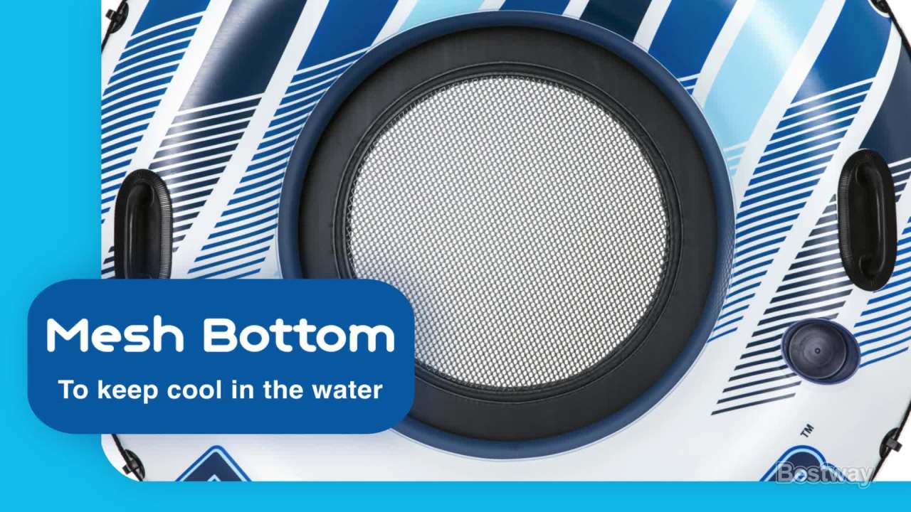 thumbnail video image 2 of H2OGO! 53" Rapid Rider Multicolor Single River Tube, Adult Unisex, 2 of 9