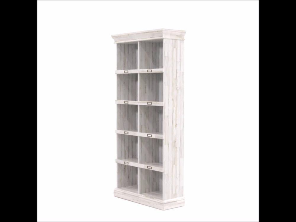 Sauder Barrister Lane Tall Bookcase, White Plank Finish - image 2 of 12