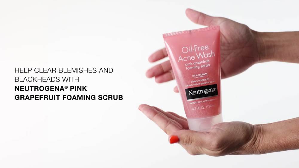 Neutrogena Oil-Free Acne Wash Pink Grapefruit Facial Scrub, 4.2 fl. oz - image 2 of 11