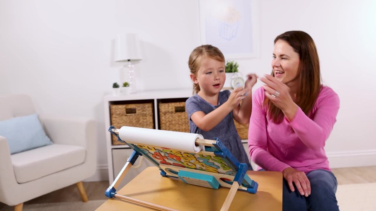 thumbnail video image 2 of Melissa & Doug Magnetic Tabletop Easel, 2 of 4