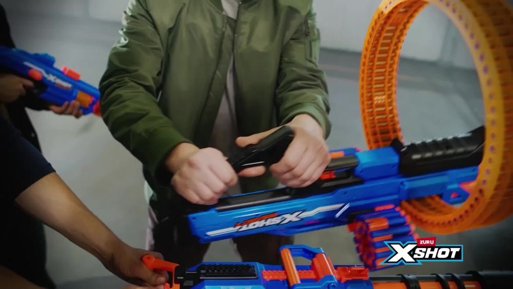 thumbnail video image 3 of XSHOT Insanity Motorized Rage Fire (72 Darts), Air Pocket Technology, Outdoor Blaster by ZURU, Ages 8+, 3 of 15