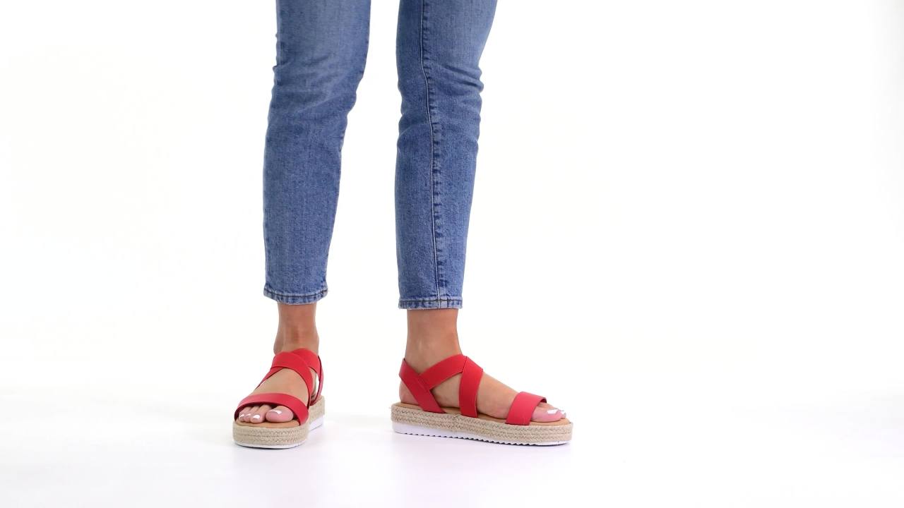 thumbnail video image 2 of Journee Womens Caroline Strappy Espadrille Sandals, 2 of 9