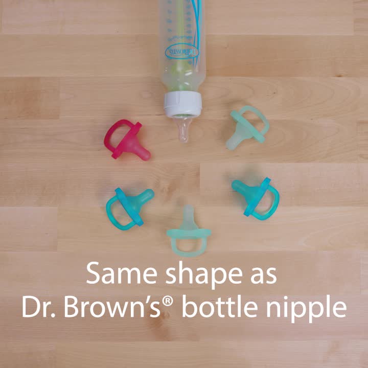 thumbnail video image 2 of Dr. Brown's HappyPaci 100% Silicone Pacifier, 0 Months +, 2-Pack, 2 of 7
