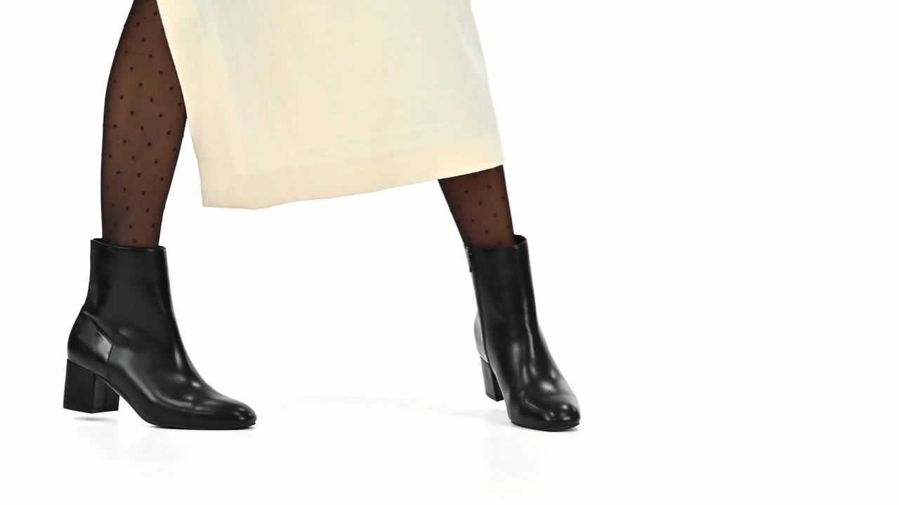 thumbnail video image 2 of Journee Womens Adria Vegan Leather Square Toe Booties, 2 of 10