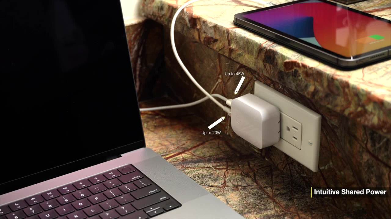 thumbnail video image 2 of Scosche HPDCC65WT-SP Powervolt™ PD65 Dual-Port USB-C® Power Delivery Wall Charger, 2 of 8