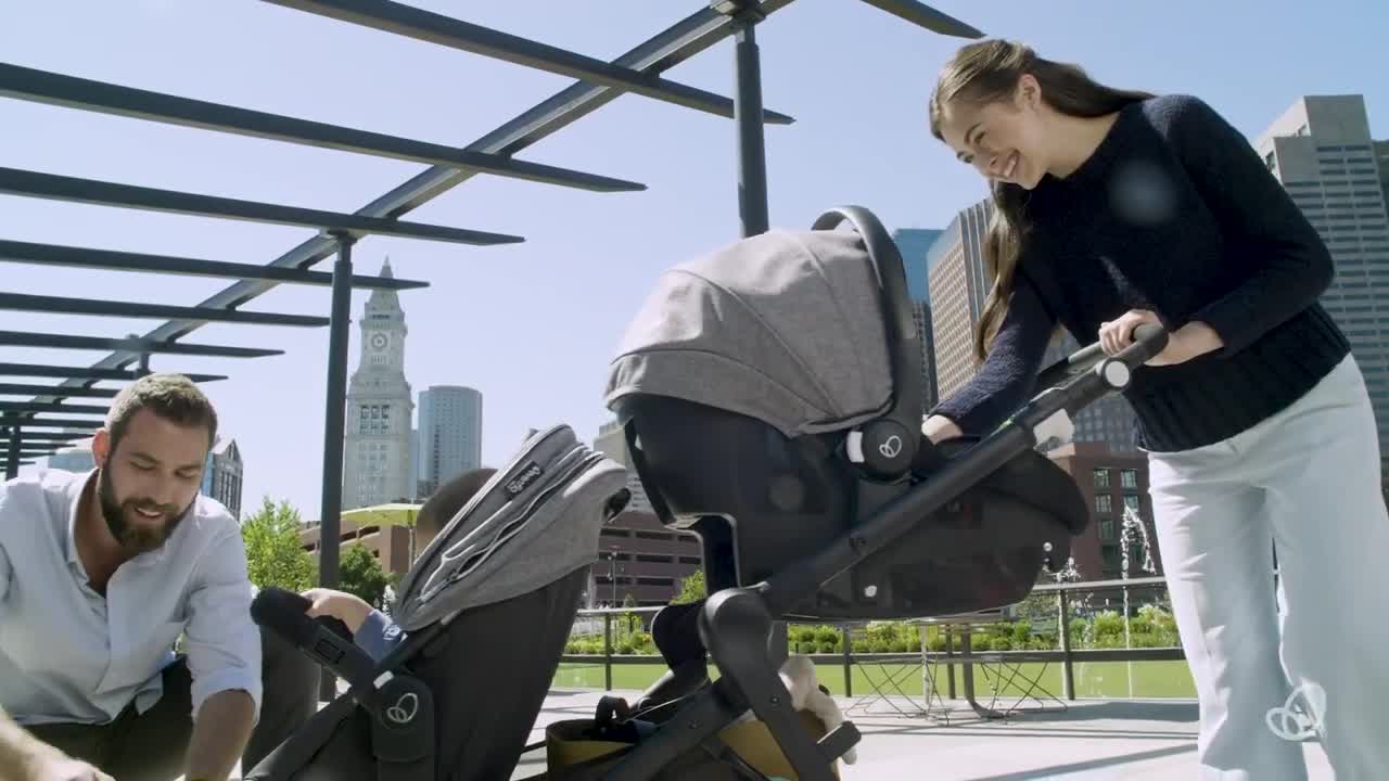 thumbnail video image 2 of GOLD SensorSafe Pivot Xpand Smart Modular Travel System (Onyx Black), 2 of 32