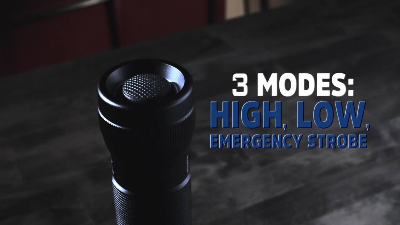 thumbnail video image 2 of Energizer TAC 1,000 Lumen LED Tactical Metal Flashlight, 2 of 11