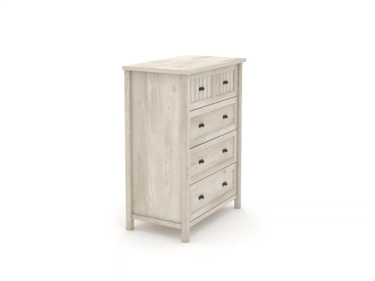 thumbnail video image 2 of Sauder Costa 4 Drawer Chest, Chalked Chestnut Finish, 2 of 13