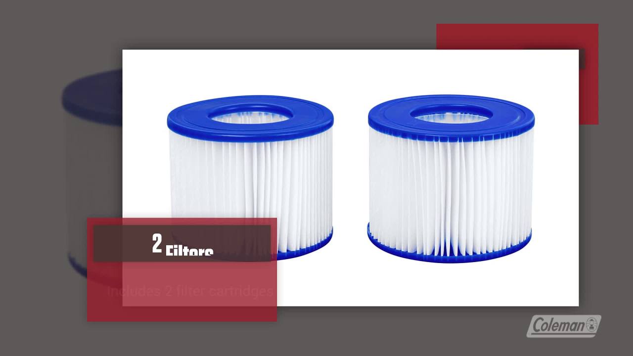 thumbnail video image 2 of Coleman Type VI Spa Filter Cartridge - 2 Pack, 2 of 7