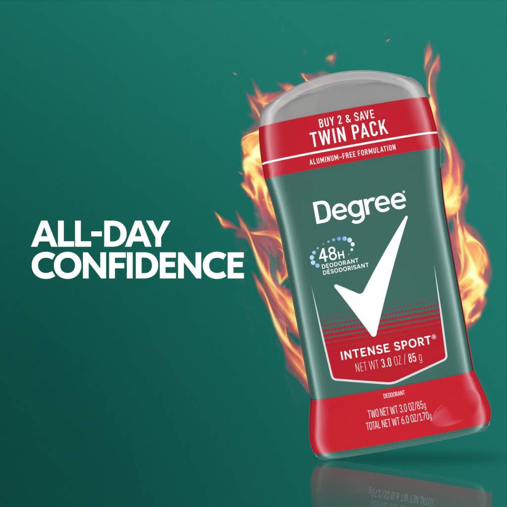 thumbnail video image 3 of Degree Men Intense Sport 24H Deodorant, 3 oz, 2 count, 3 of 10