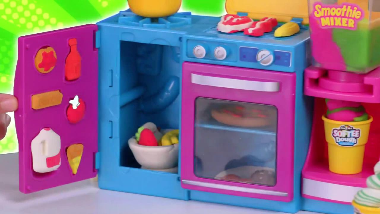 thumbnail video image 2 of Cra-Z-Art Softee Dough Multicolor Mealtime Fun, 1 Dough Set, 2 of 12