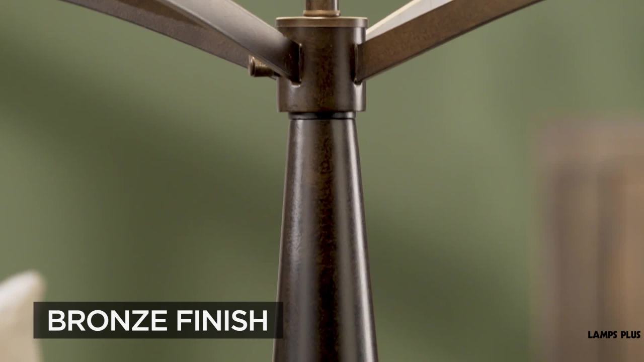 thumbnail video image 2 of Franklin Iron Works Rustic Farmhouse Table Lamp with USB Charging Port 31.5" Tall Bronze Metal Burlap Fabric Drum Shade Living Room Bedroom, 2 of 10