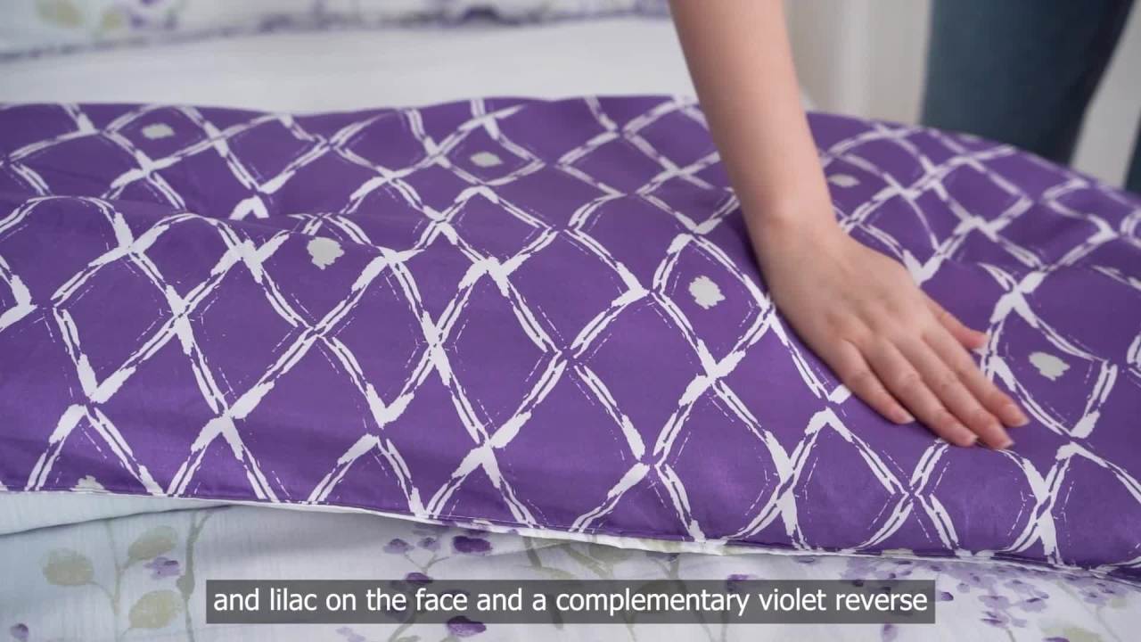thumbnail video image 2 of Fresh Meadow 5 Piece Reversible Comforter Set by Creative Home Ideas, 2 of 9