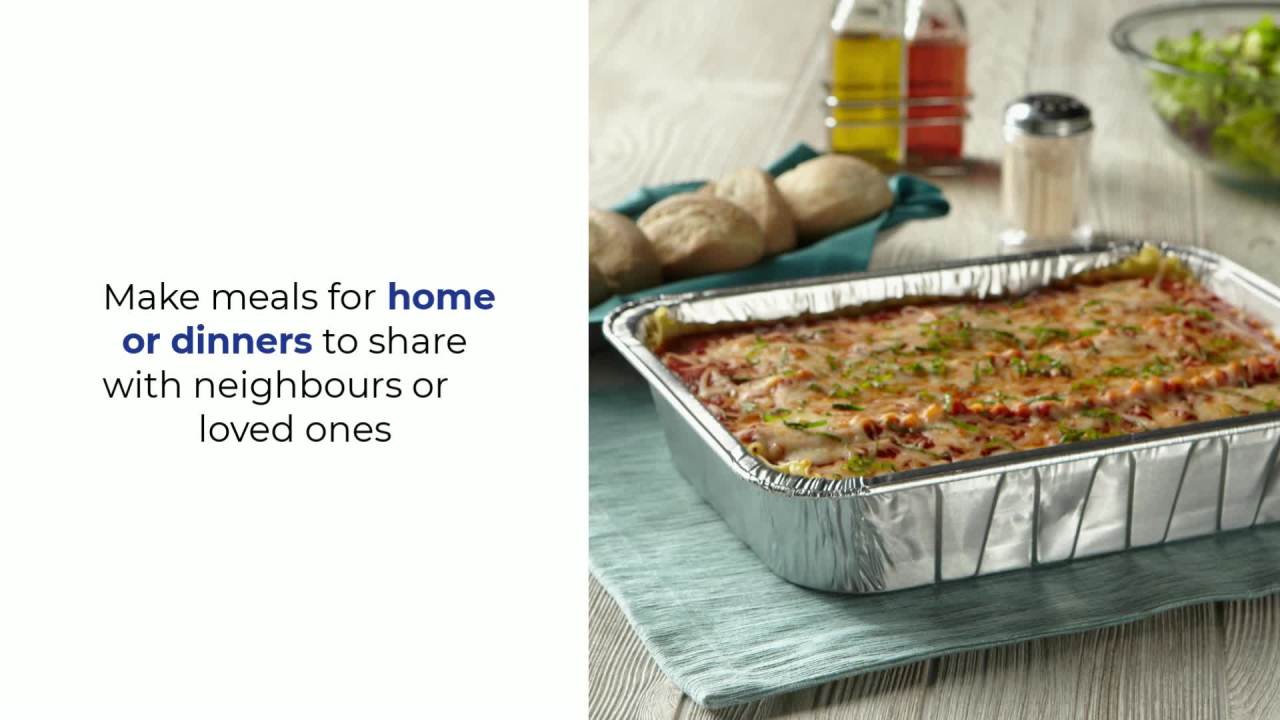 thumbnail video image 2 of EZ Foil Disposable Pasta Pan, 19.5 x 11.5 inches, Full Size Steam Table Pan, 1 Count, 2 of 8