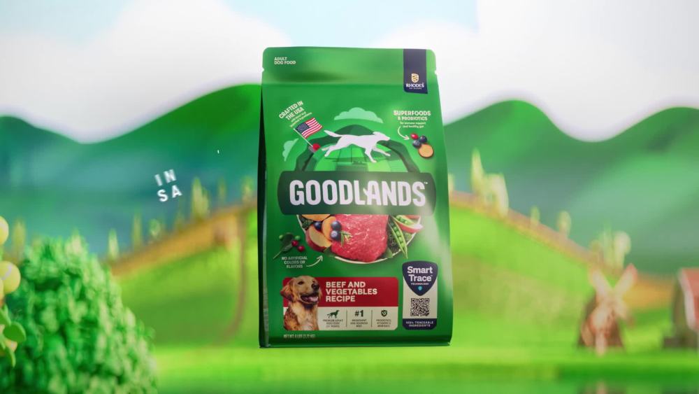 thumbnail video image 2 of Goodlands Cage-Free Chicken & Vegetable Flavor, Dry Adult Dog Food with Probiotics, 14 lb Bag, 2 of 15