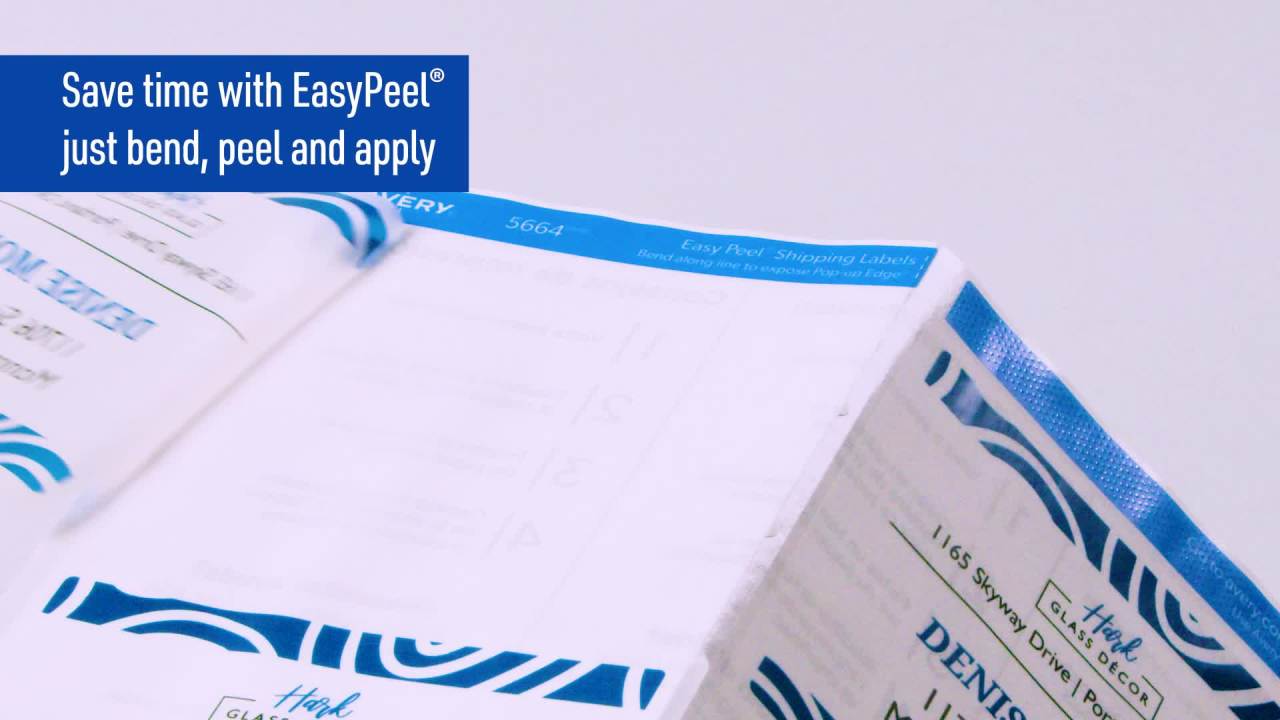 thumbnail video image 2 of Avery Clear Shipping Labels, Sure Feed, 2" x 4", 100 Labels (15663), 2 of 11