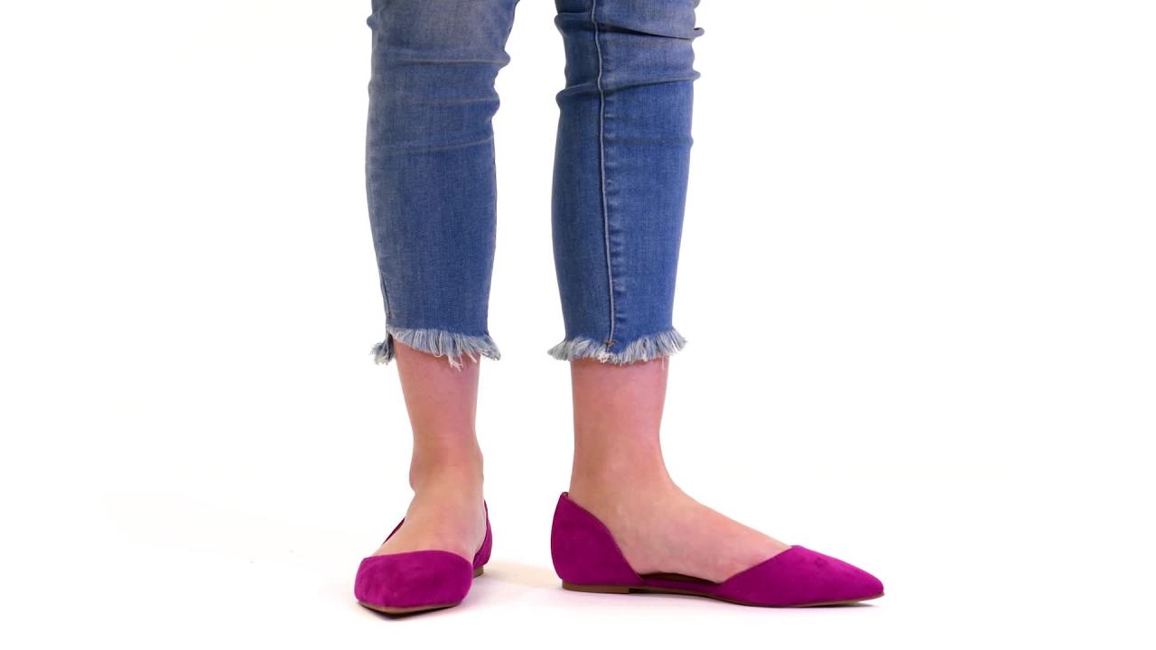 thumbnail video image 2 of Journee Womens Ester Slip On Pointed Toe D'Orsay Flats, 2 of 10