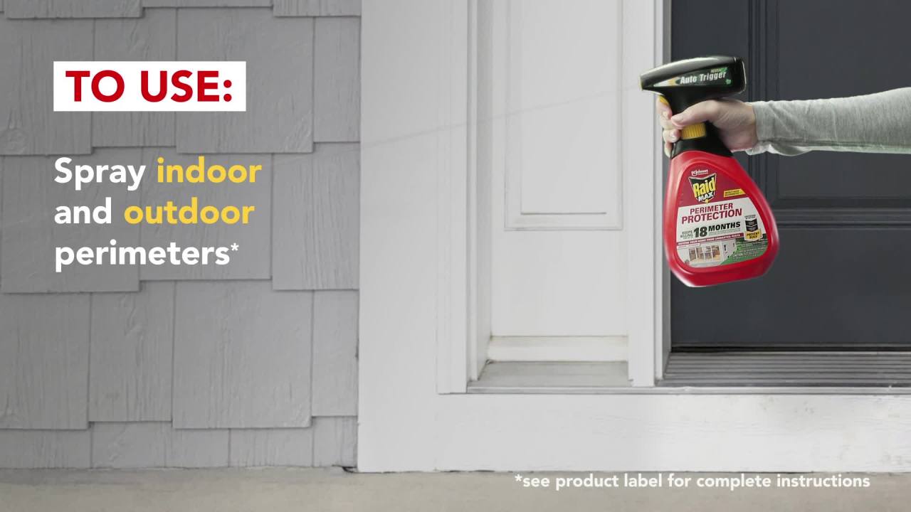 thumbnail video image 2 of Raid Max Perimeter Protection, 18 Month Effective Multi Insect Killer Spray, 30 fl oz, 2 of 14