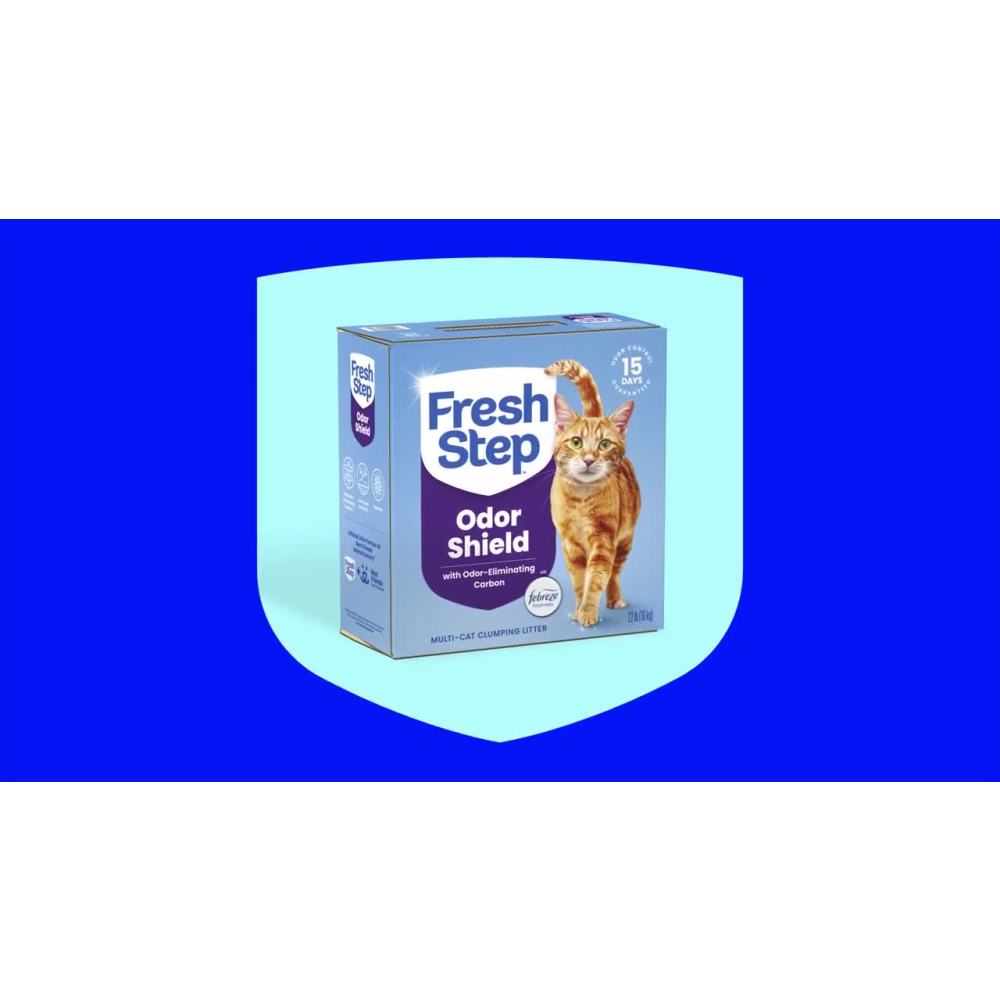 thumbnail video image 2 of Fresh Step Extreme Scented Clumping Cat Litter with Febreze, Mountain Spring, 38 lbs, 2 of 18