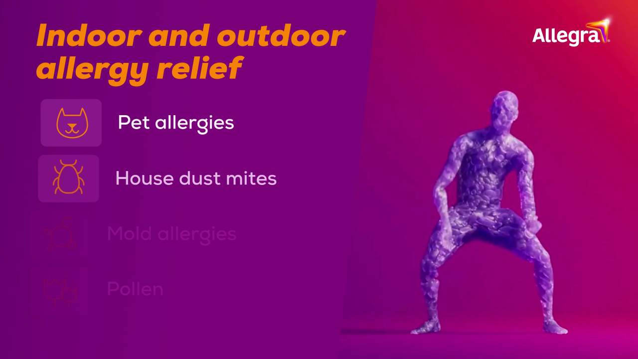 thumbnail video image 3 of Allegra Adult 24-Hour Allergy Relief, Non-Drowsy Antihistamine Tablets, 180 mg Fexofenadine HCI, 5 Count, 3 of 10