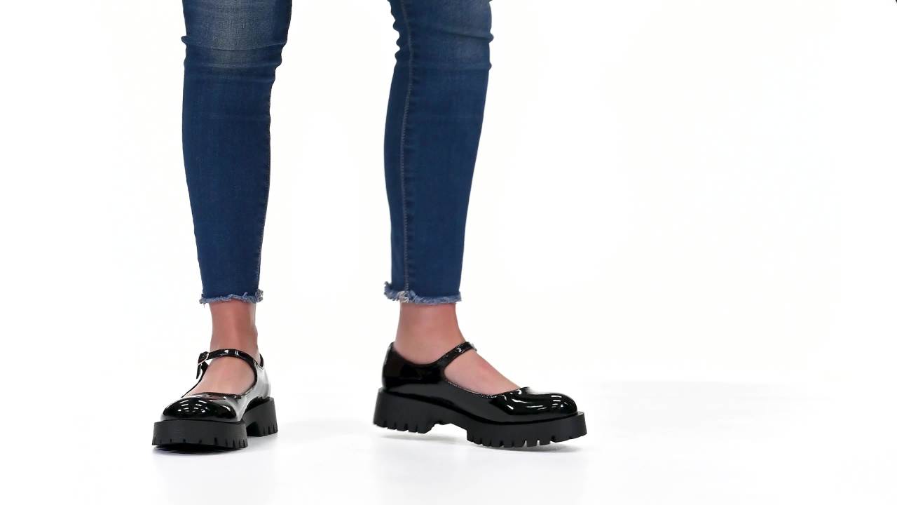 thumbnail video image 2 of Journee Womens Kamie Round Toe Buckle Mary Jane, Widths Available, 2 of 10