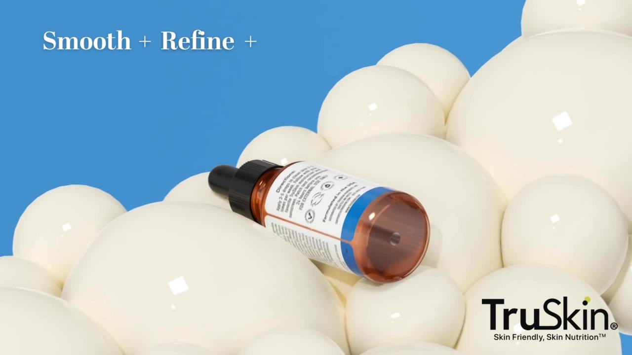 thumbnail video image 2 of TruSkin Retinol Face Serum, Gentle Anti-Aging with Peptides & Hyaluronic Acid, 1 fl oz, 2 of 12
