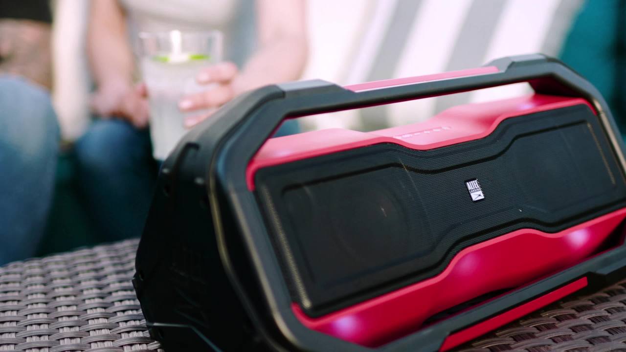 thumbnail video image 2 of Altec Lansing IMW999-STL-STK-2 Bluetooth Speaker  for portable use  wireless Bluetooth - steel gray, 2 of 12