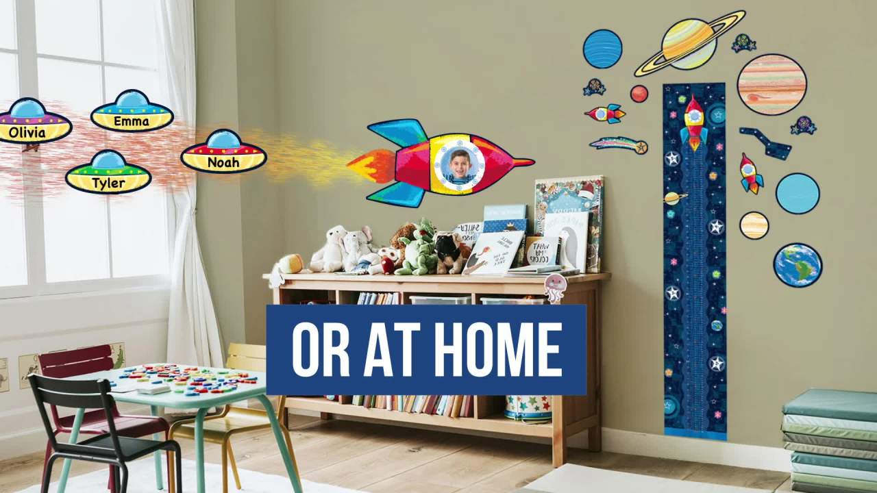 thumbnail video image 2 of Up We Grow Learning Set, by TREND enterprises, Inc., Dry Erase Space Growth Learning Chart , Ages 4-10, 2 of 7