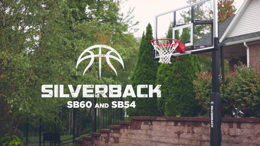 Silverback 60" In-Ground Basketball System with Adjustable-Height Tempered Glass Backboard and Pro-Style Breakaway Rim - image 2 of 23