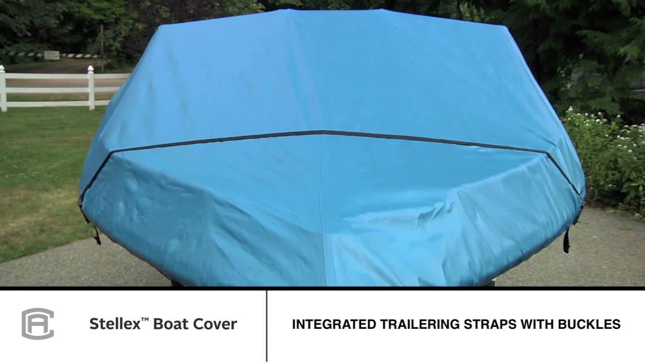 thumbnail video image 2 of Classic Accessories Stellex™ All Seasons Boat Cover, Fits Boats 14' - 16' L x 75" W, Trailerable Boat Cover with Polyester Fade-Resistant Fabric, Model A, 2 of 10