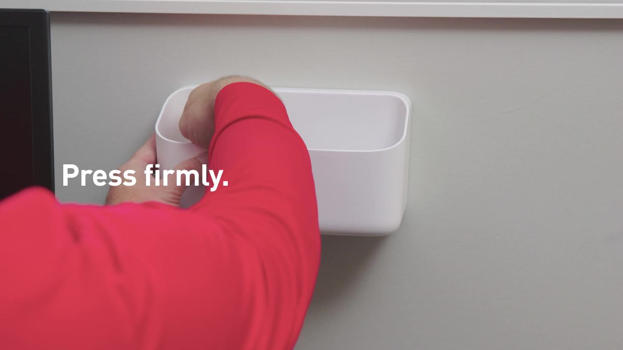 thumbnail video image 2 of Command Heavyweight Large Caddy, Hangs up to 10lbs, White, Home Organizer, 1 Caddy, 2 of 11