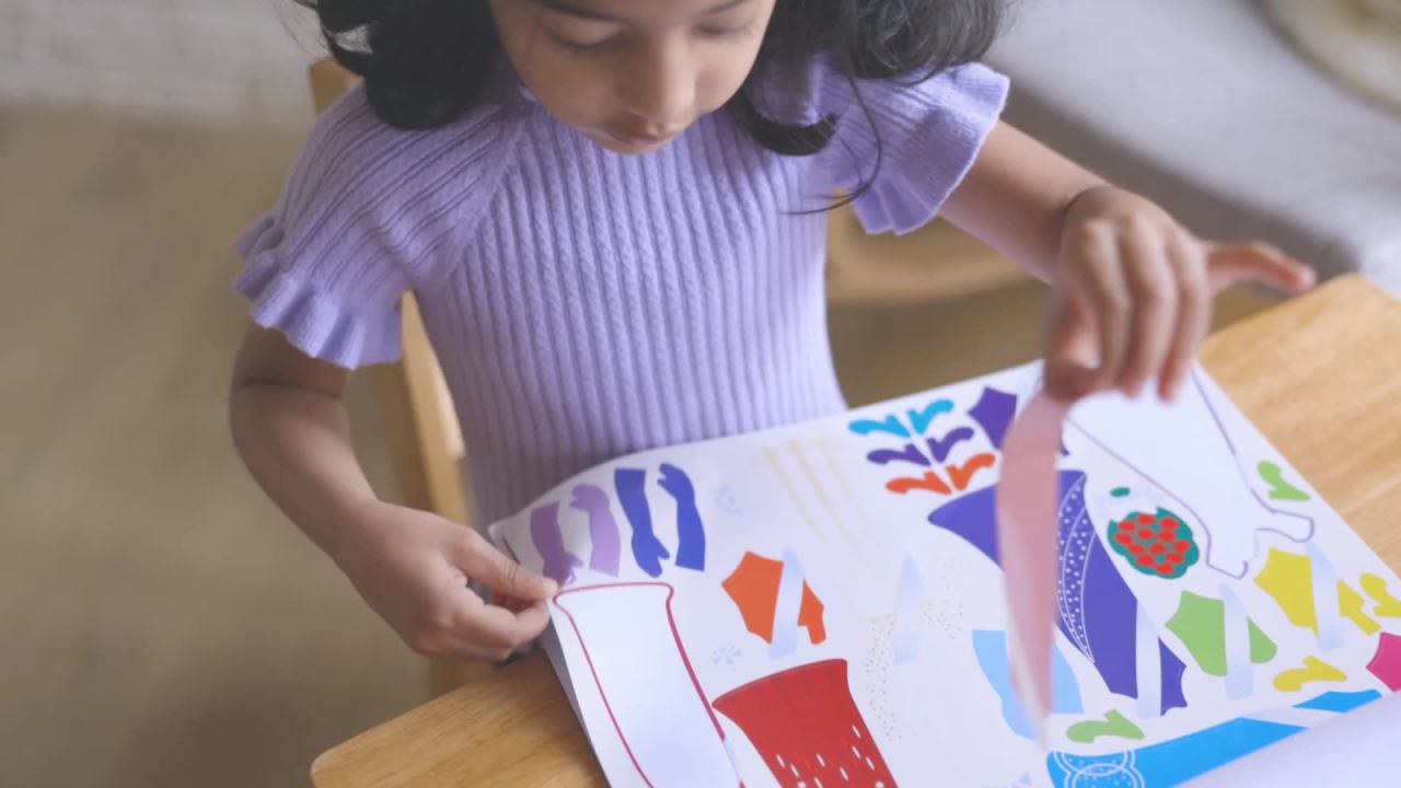 thumbnail video image 2 of Melissa & Doug Reusable Sticker Pad: Dress-Up - 165+ Reusable Stickers, 2 of 10