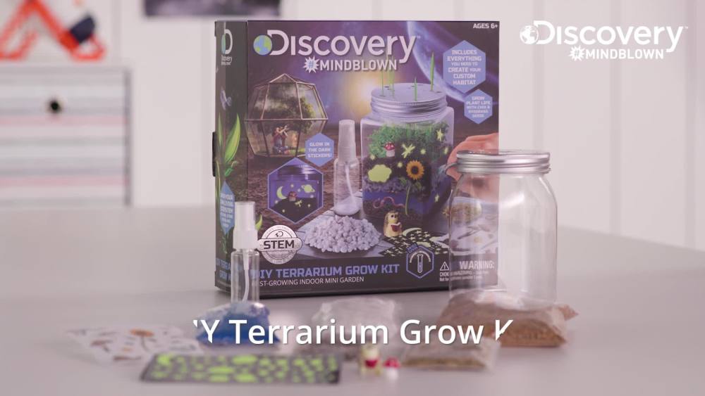 Discovery™ Mindblown Indoor DIY Terrarium Grow Kit, Multicolor (12
