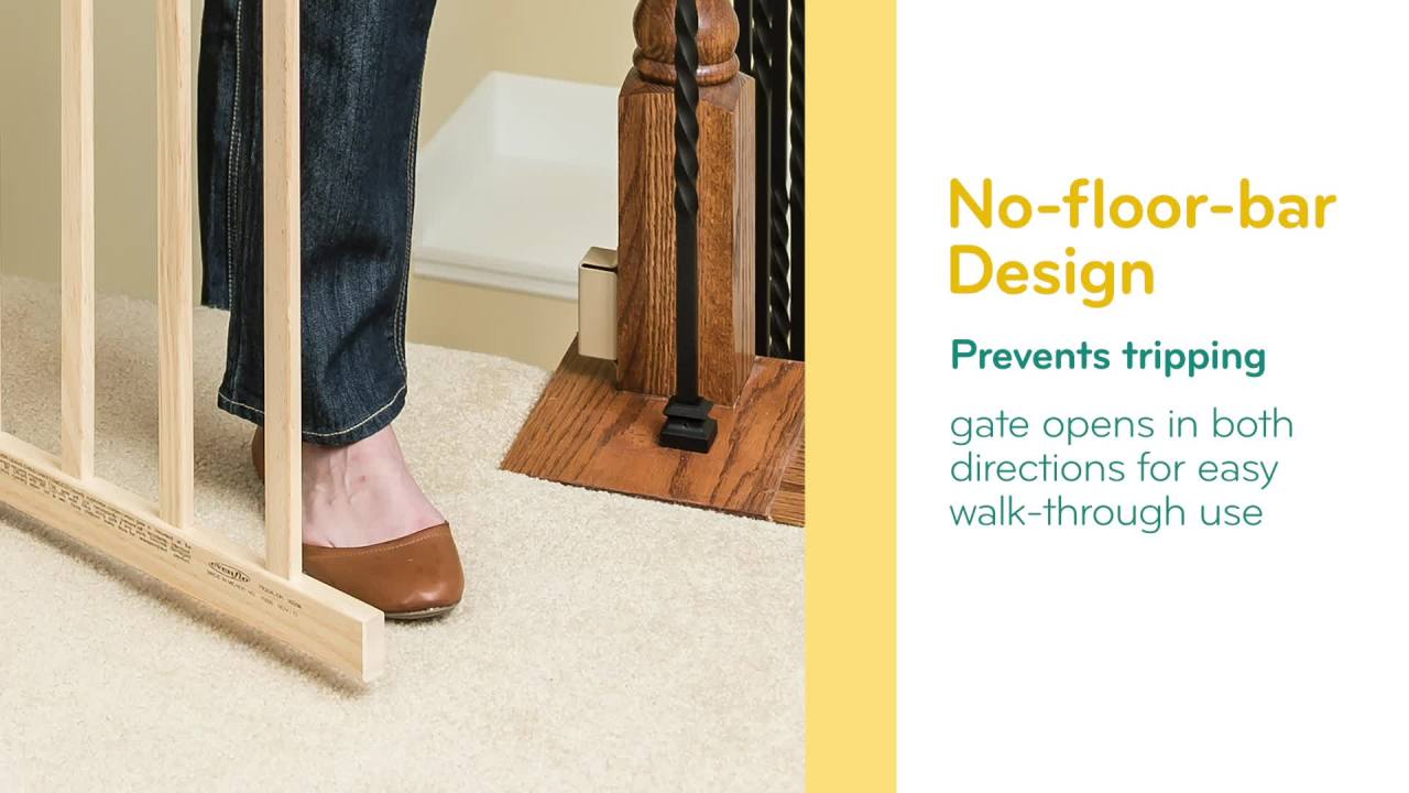 thumbnail video image 2 of Evenflo Walk-Thru Top Of Stairs Baby Gate, Fits Openings 30 - 48 in. Wide, 2 of 10