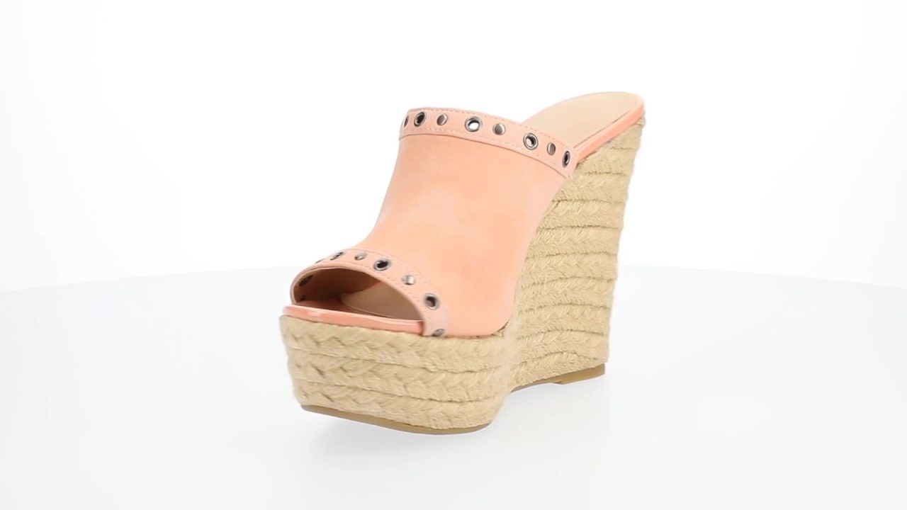 thumbnail video image 2 of Journee Womens Yari Platform Espadrille Wedge Sandals, 2 of 10