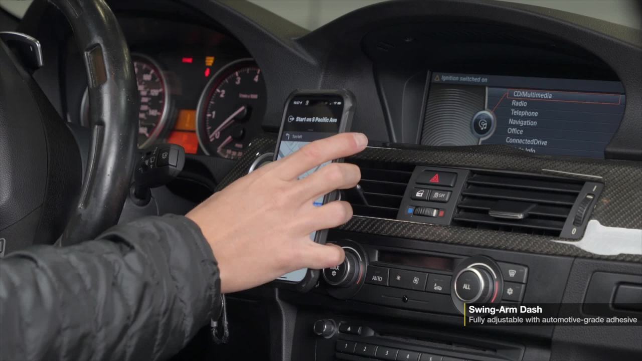 thumbnail video image 2 of Scosche MPMSODVM-SP MagicMount Pro MS 4-in-1 Magnetic Dash/Windshield/Vent Mount Black, 2 of 8