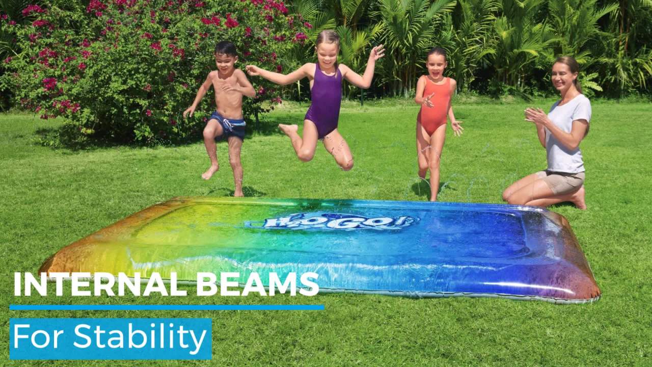 thumbnail video image 2 of H2OGO! Color Splash Blobz Water-Filled Splash Pad 9’2”, 2 of 12