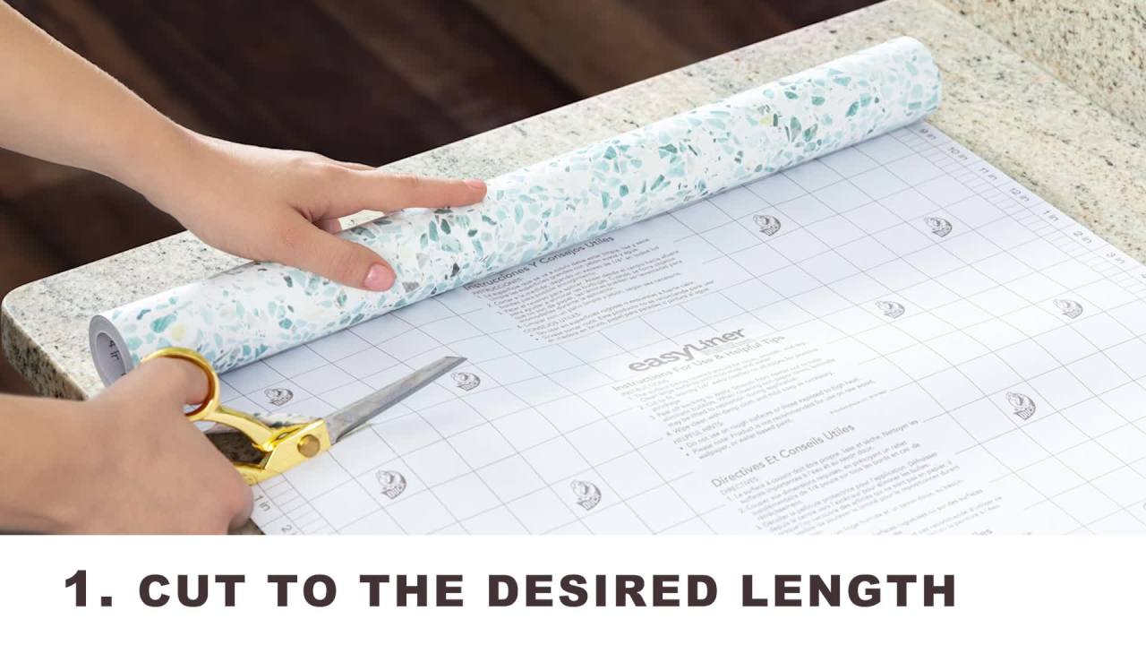 thumbnail video image 2 of EasyLiner Premium Peel & Stick Adhesive Liner, Stone 20 in. x 18 ft., 2 of 10