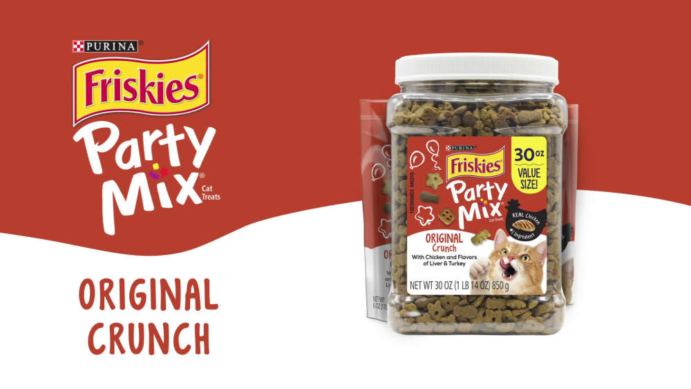 Purina Friskies Party Mix Chicken Liver & Turkey Flavor Treats for Cats