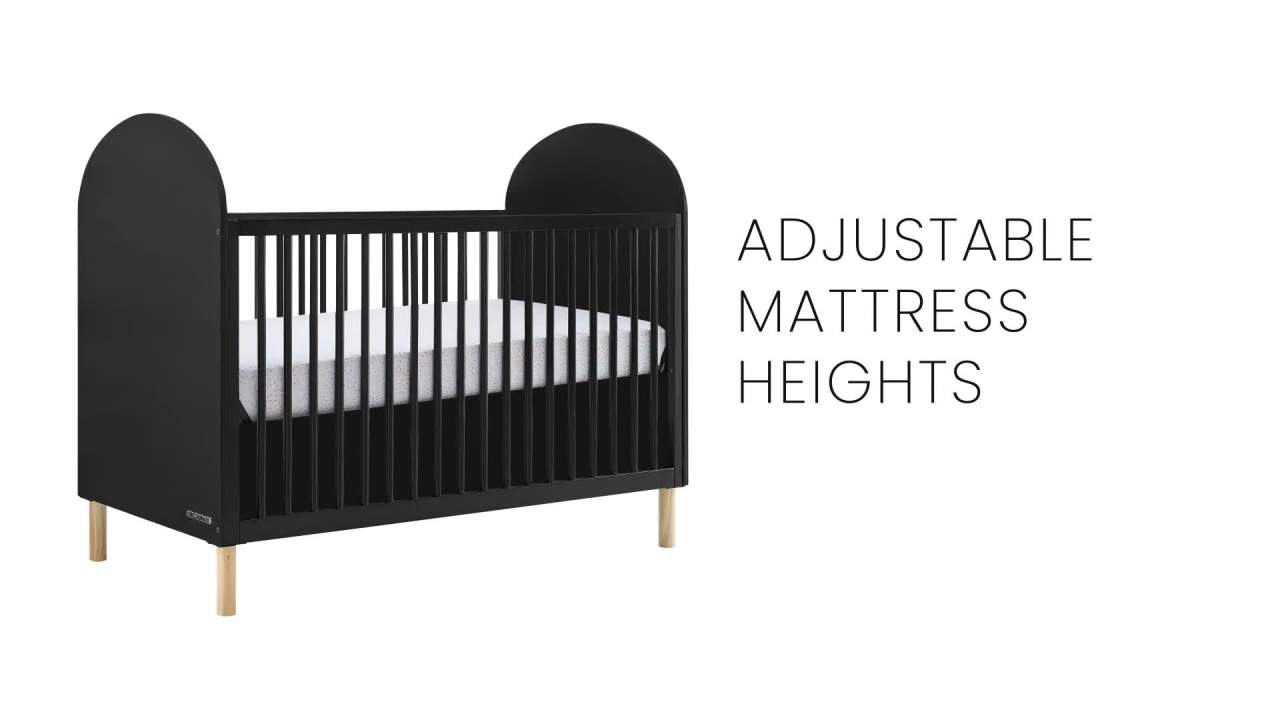 thumbnail video image 2 of Delta Children Reese 4-in-1 Convertible Crib - Greenguard Gold Certified, Bianca White/Natural, 2 of 18
