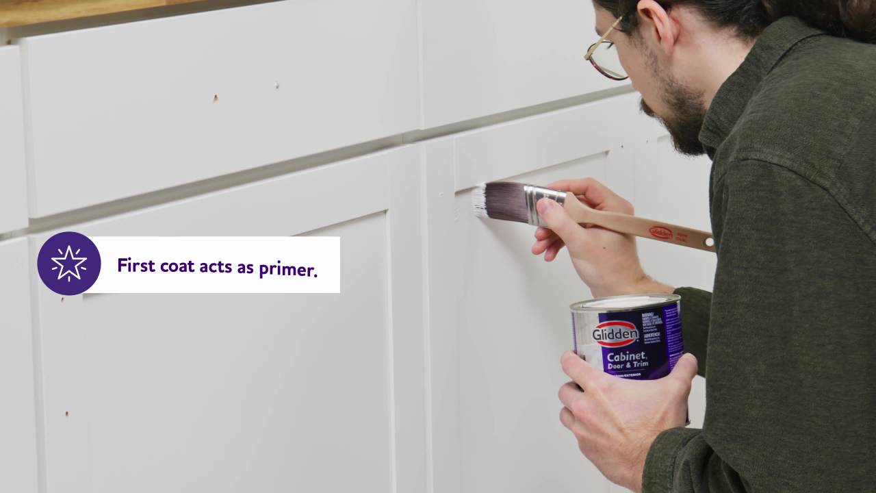 thumbnail video image 2 of Glidden Cabinet Door and Trim Semi Gloss Paint, Night Watch, 1 Quart, 2 of 13