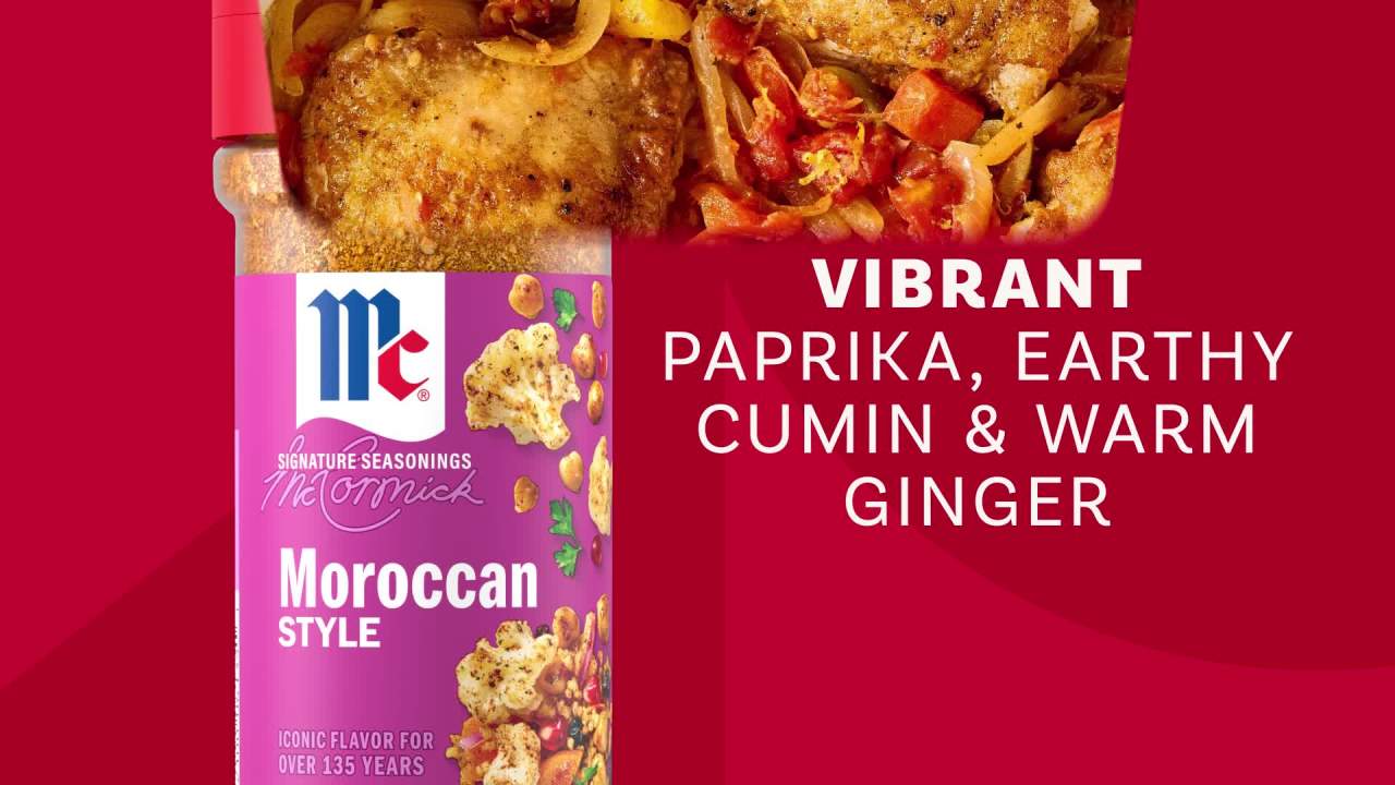 thumbnail video image 2 of McCormick Moroccan Style Seasoning, 4.62 oz Packet, 2 of 20
